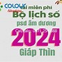 Lịch 2024 Âm Dương Vector