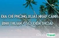 Phòng Xuất Nhập Cảnh Bình Thuận